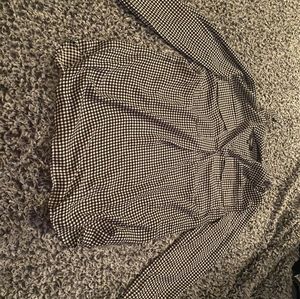 Black and white checkered blouse